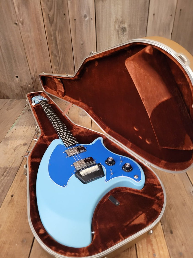 SOLD - Ovation Breadwinner 1973 Sky Blue Lyrachord finish - Mahar's Vintage Guitars