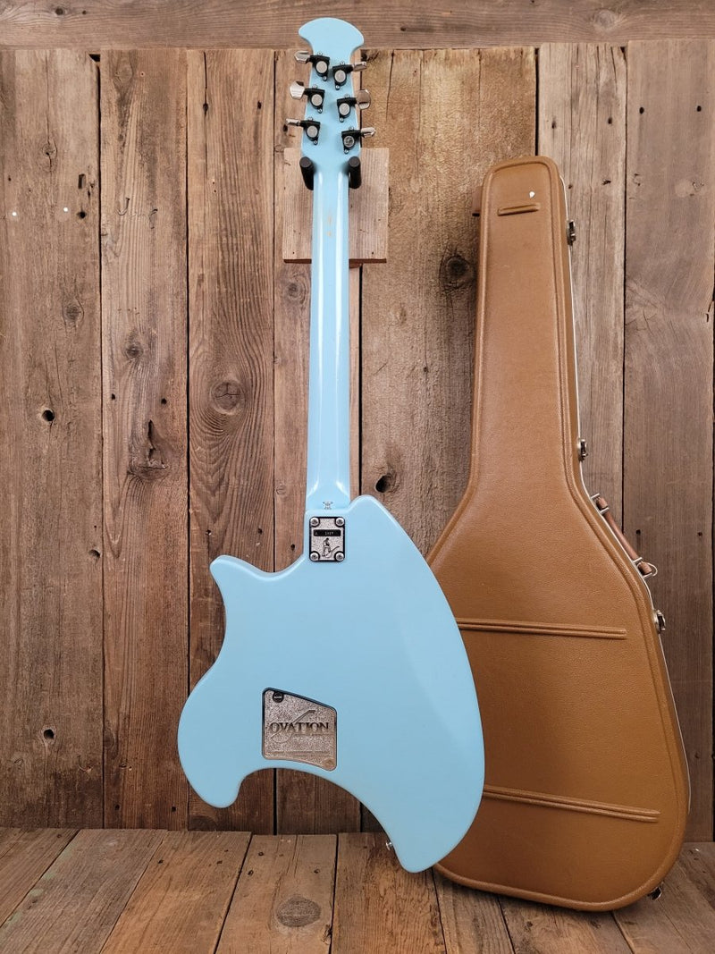 SOLD - Ovation Breadwinner 1973 Sky Blue Lyrachord finish - Mahar's Vintage Guitars