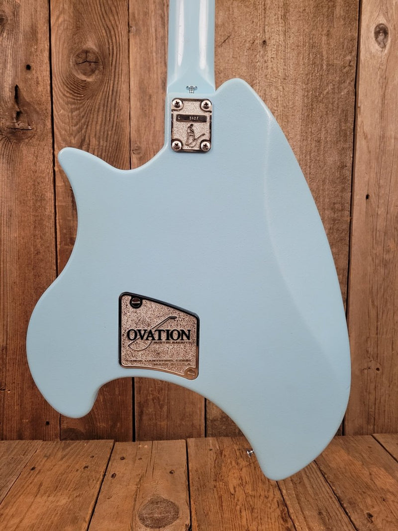 SOLD - Ovation Breadwinner 1973 Sky Blue Lyrachord finish - Mahar's Vintage Guitars