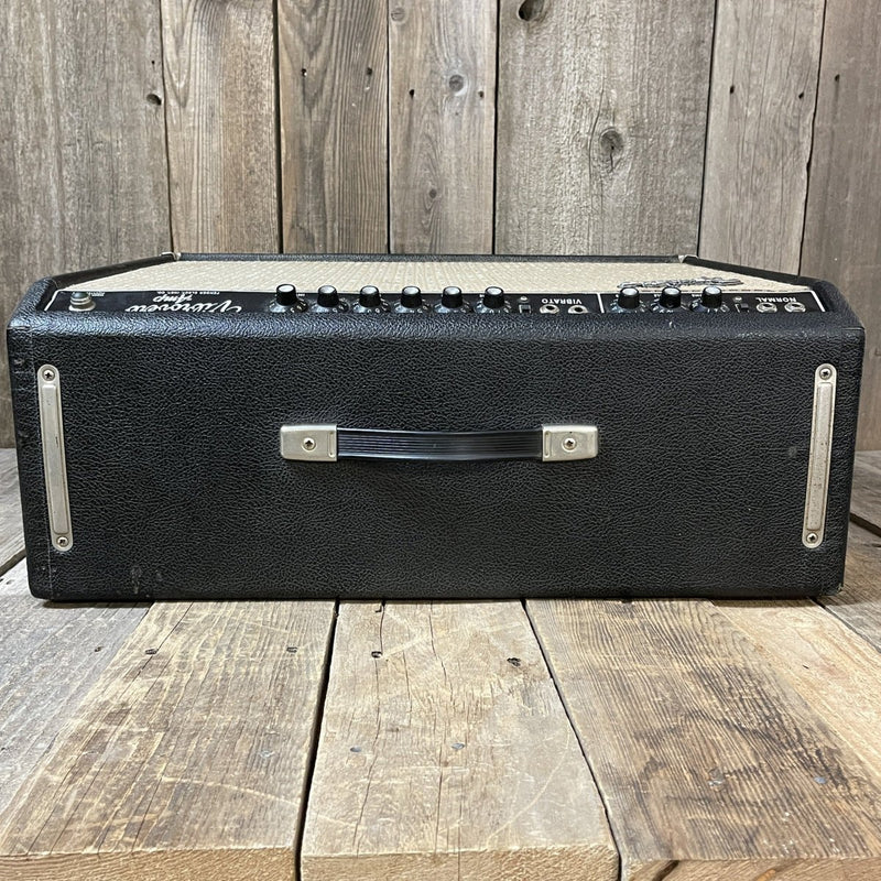 Sold - Sell us yours! - Fender AA763 Vibroverb 1964 FEIC Pre CBS Blackpanel - Mahar's Vintage Guitars