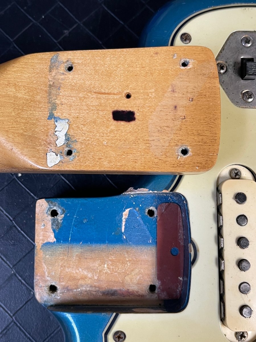 SOLD - Sell us yours! Fender Jaguar 1964 Custom Color Lake Placid Blue with Gold Hardware - Mahar's Vintage Guitars