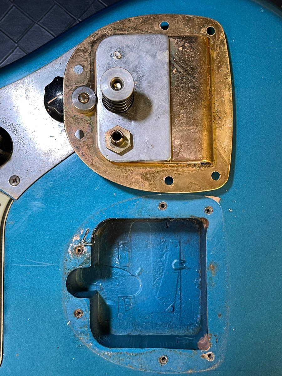 SOLD - Sell us yours! Fender Jaguar 1964 Custom Color Lake Placid Blue with Gold Hardware - Mahar's Vintage Guitars