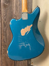 SOLD - Sell us yours! Fender Jaguar 1964 Custom Color Lake Placid Blue with Gold Hardware - Mahar's Vintage Guitars