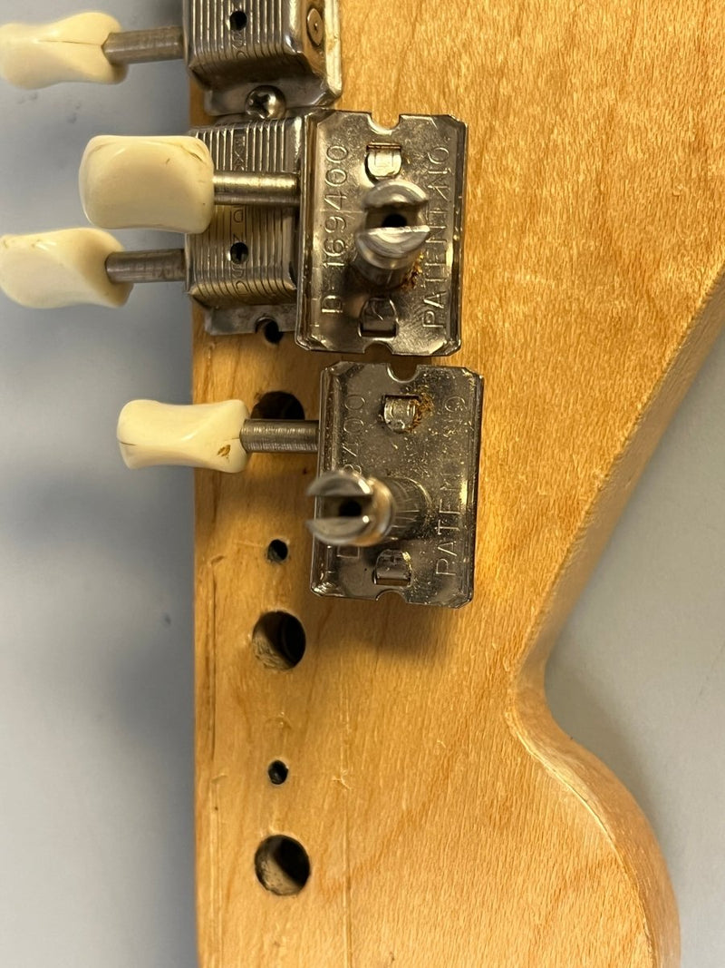 Sold! SELL US YOURS! Fender Musicmaster Gold Guard 1959 - Mahar's Vintage Guitars