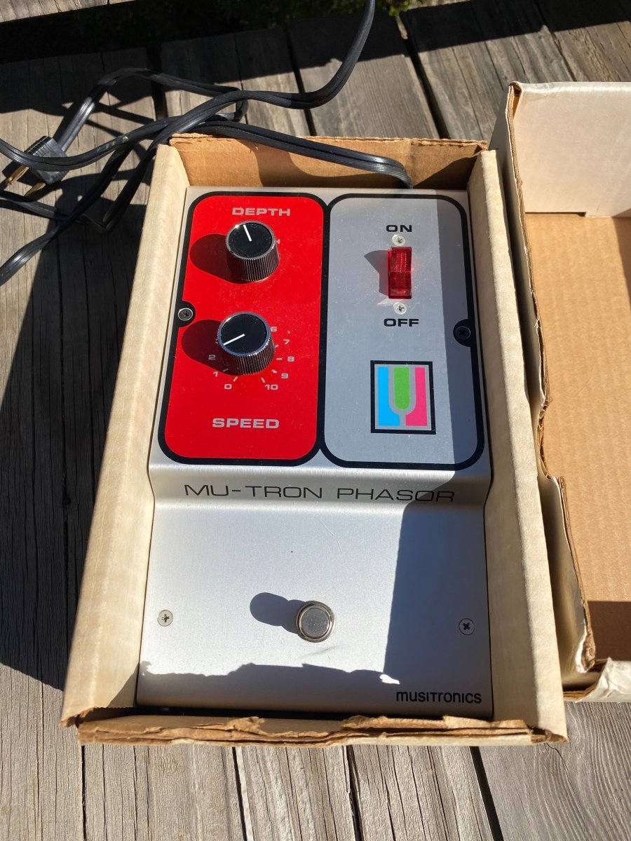 SOLD - Sell us yours! Musitronics Mu - Tron Phasor Near Mint with Box - Mahar's Vintage Guitars
