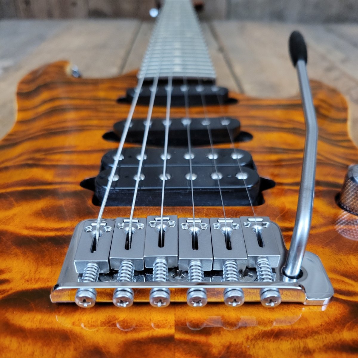 SOLD - Suhr Carve Top Standard Brazilian Fretboard Bengal Quilt