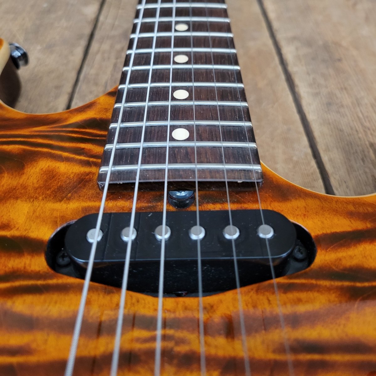 SOLD - Suhr Carve Top Standard Brazilian Fretboard Bengal Quilt