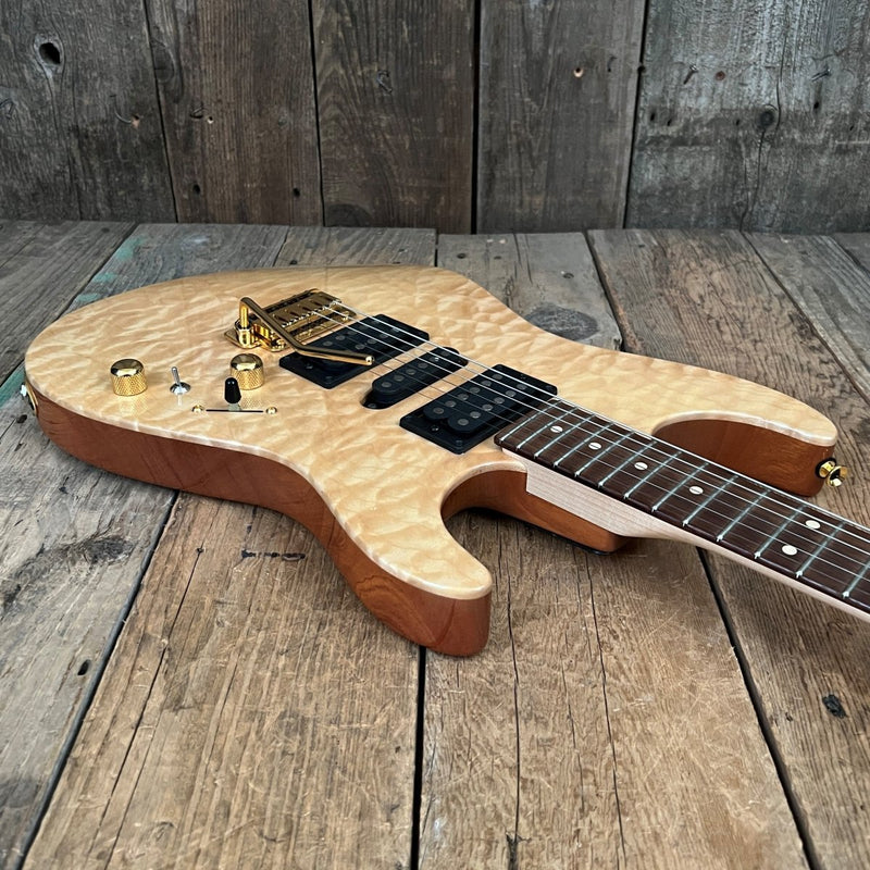 SOLD - Tom Anderson Hollow Drop Top Quilt Maple on Mahogany 2000 - Mahar's Vintage Guitars
