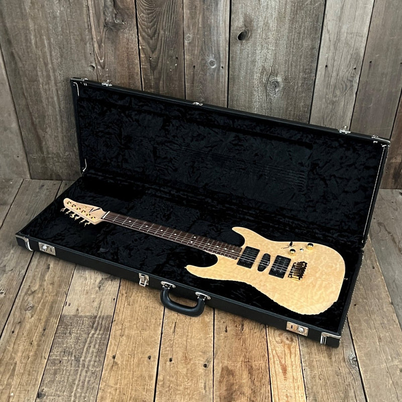 SOLD - Tom Anderson Hollow Drop Top Quilt Maple on Mahogany 2000 - Mahar's Vintage Guitars