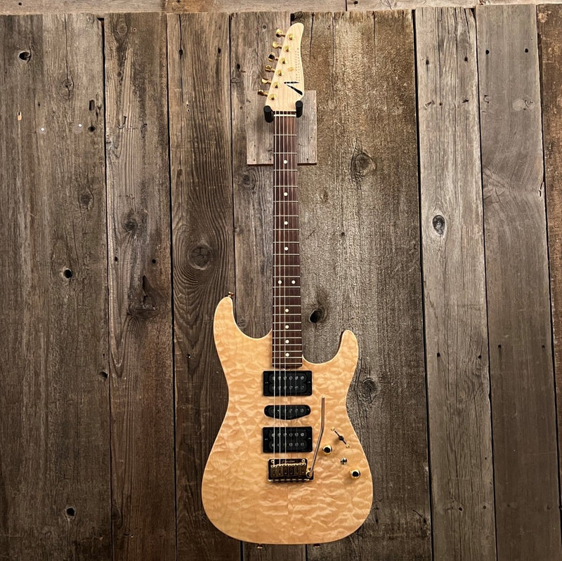 SOLD - Tom Anderson Hollow Drop Top Quilt Maple on Mahogany 2000 - Mahar's Vintage Guitars