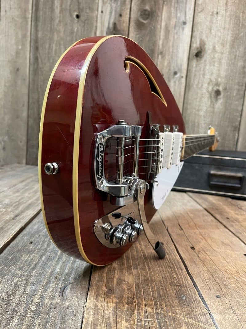 SOLD - VOX Mark VI Acoustic 1966 Trans Cherry - Mahar's Vintage Guitars