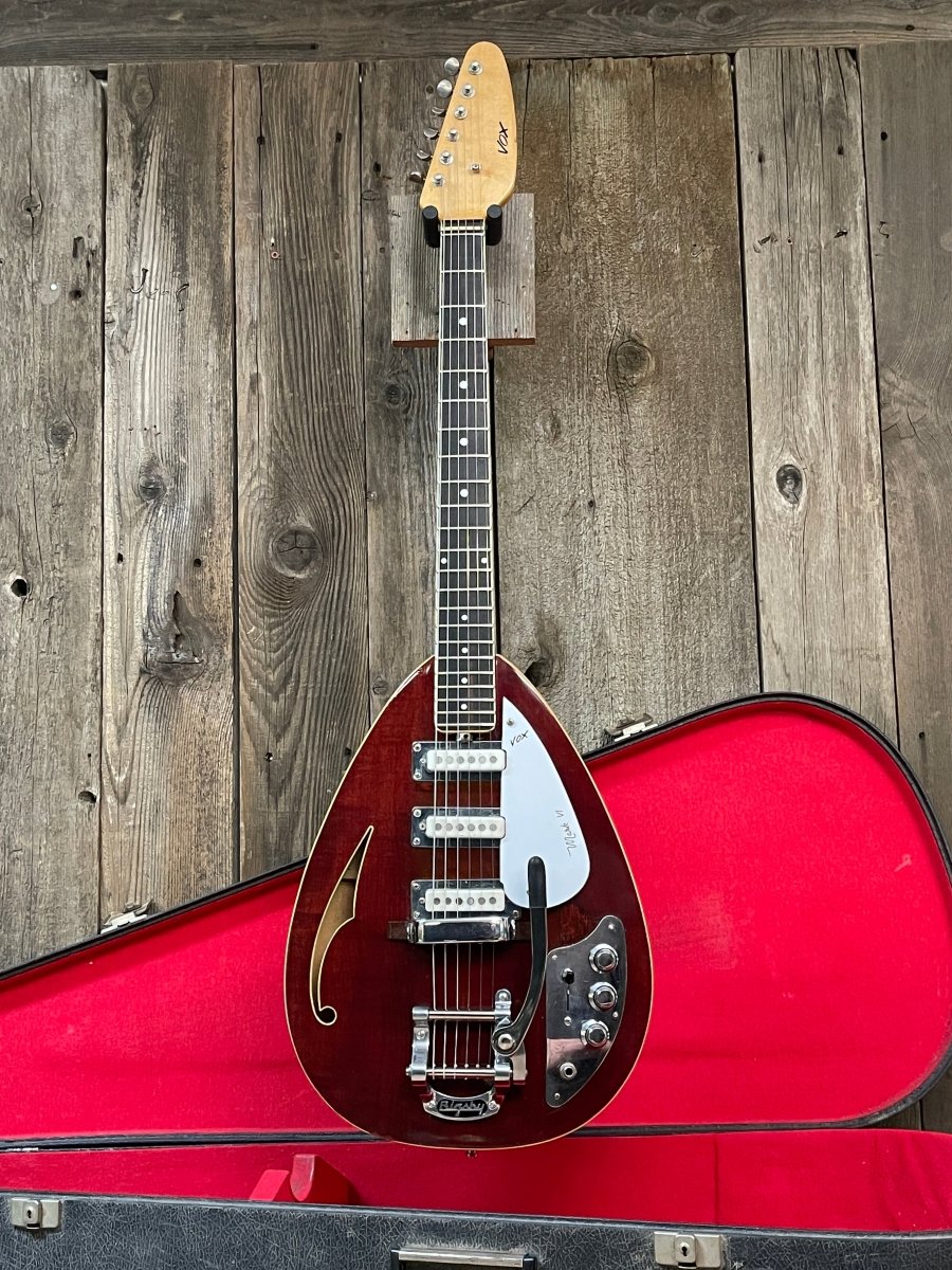 SOLD - VOX Mark VI Acoustic 1966 Trans Cherry - Mahar's Vintage Guitars